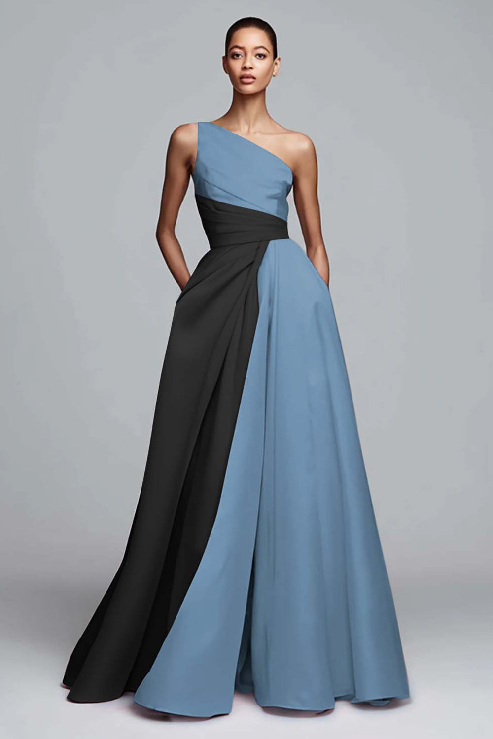 Black And Dusty Blue